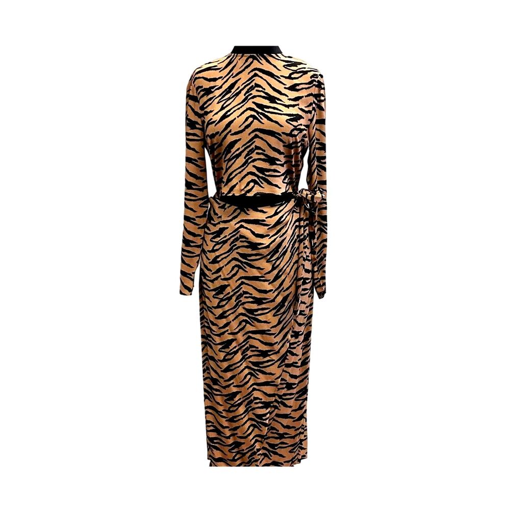 NWT Sz 6 Reformation MAURITA RAJAH Wrap Dress Animal Print